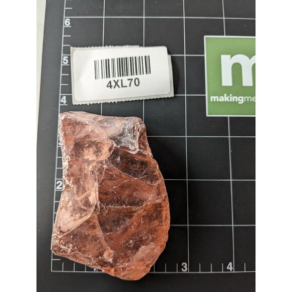 Peach Translucent Art Glass Cullet Suncatcher Slag Glass #4XL70 - Picture 6 of 6